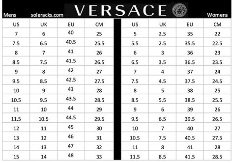 versace size guide womens shoes|versace shoes size chart uk.